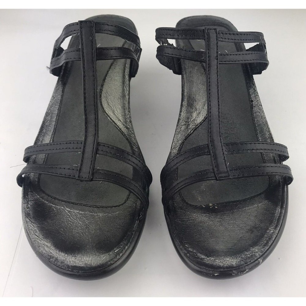 Naot Footwear Black Comfort Heels Sandals Strappy Slip On Size‎ 38